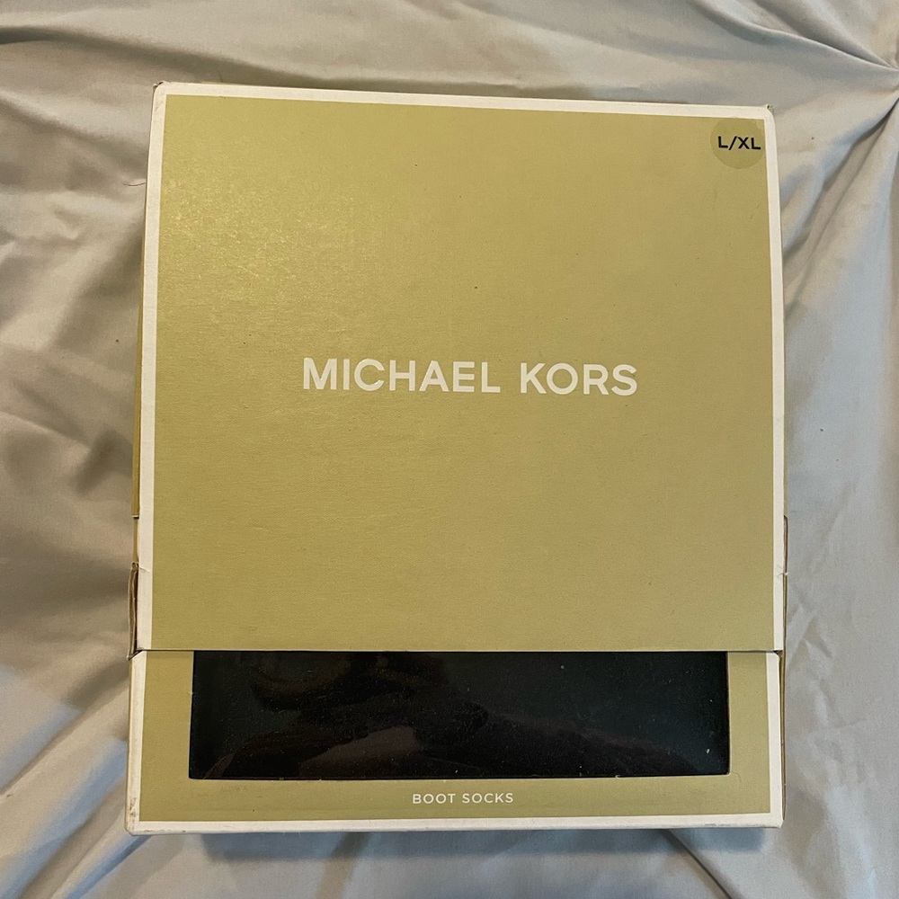 BRAND NEW, ORIGINAL BOX: Michael Kors Black Boot Socks